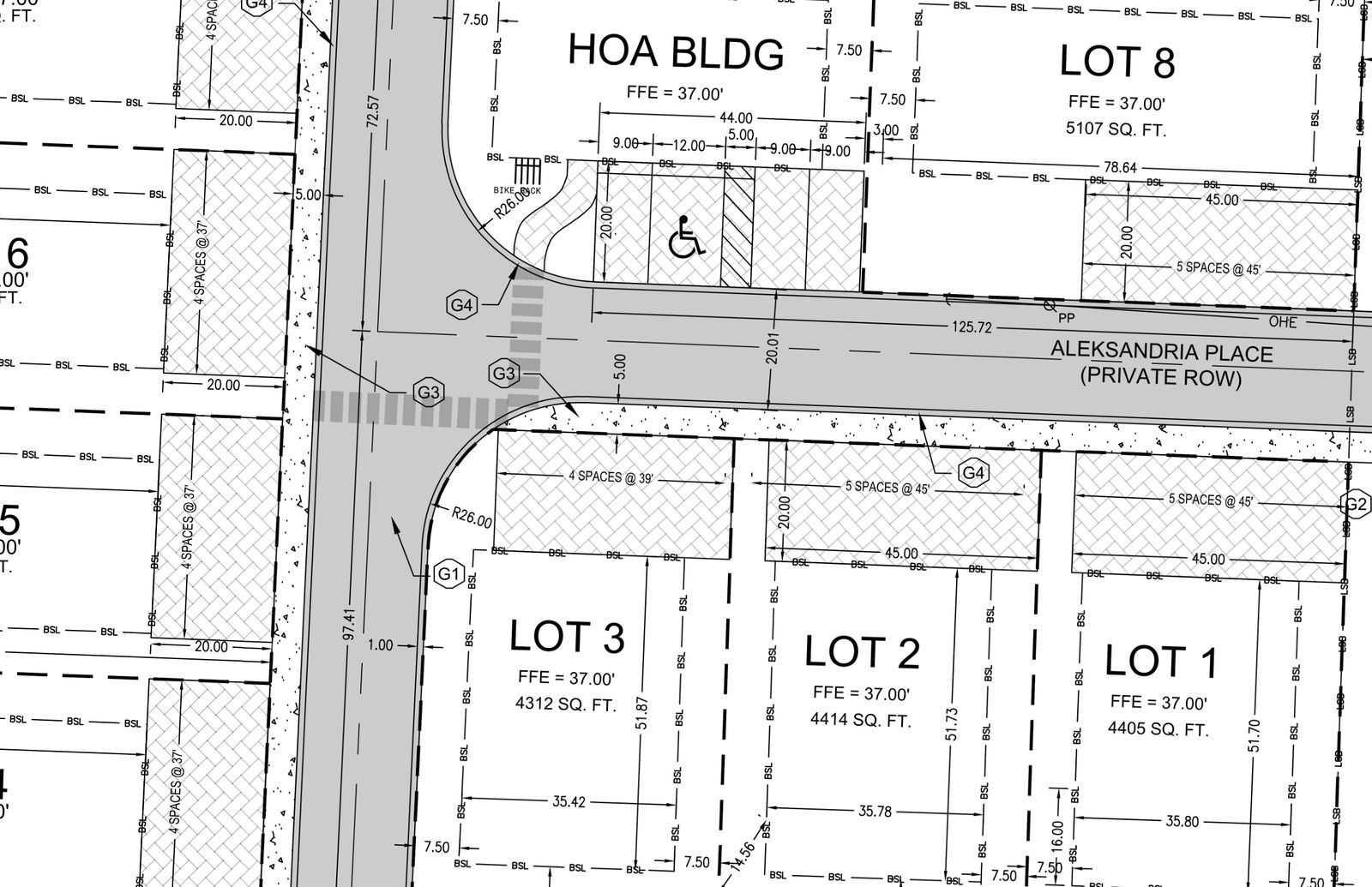 Civil site plan for the 8-Lot Short-Term Rental Subdivision, Walton County, Florida