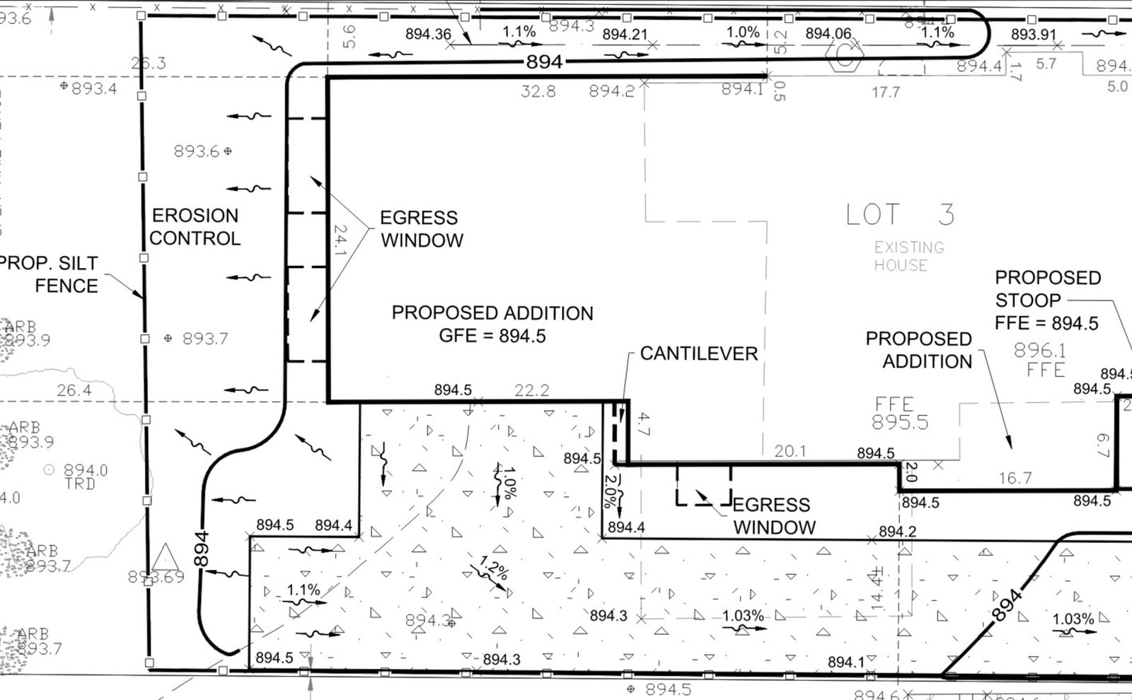 Site and grading plan for the Residential Addition, Edina, Minnesota